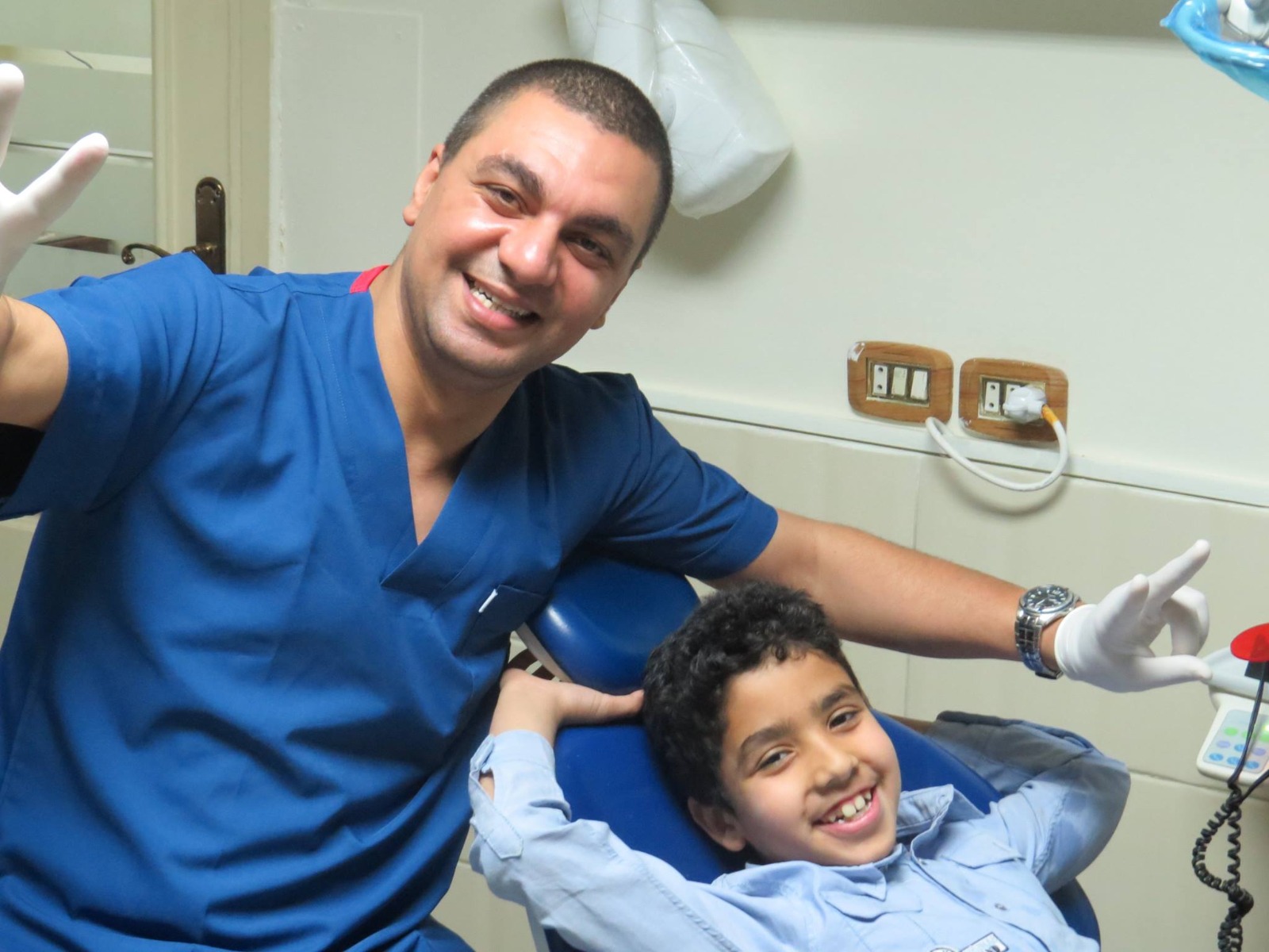 Smiling patient